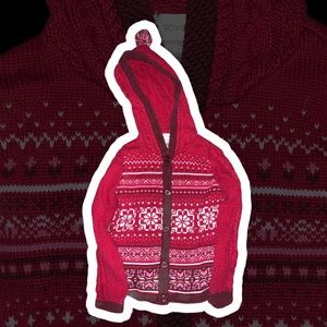 Savannah 5t winter Sweater with buttons and hood